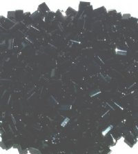 50g 5x4x2mm Opaque Black Tile Beads